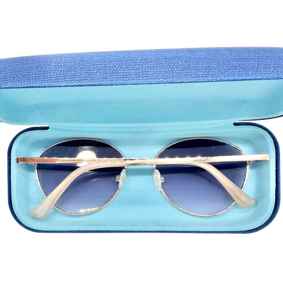 Kenneth Cole Reaction Sunglasses Oval Rose Gold Frame Purple Gradient Lenses New - Picture 2 of 3